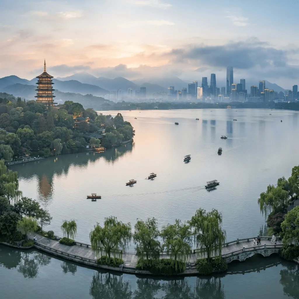 Hangzhou, China — landmarks and skyline