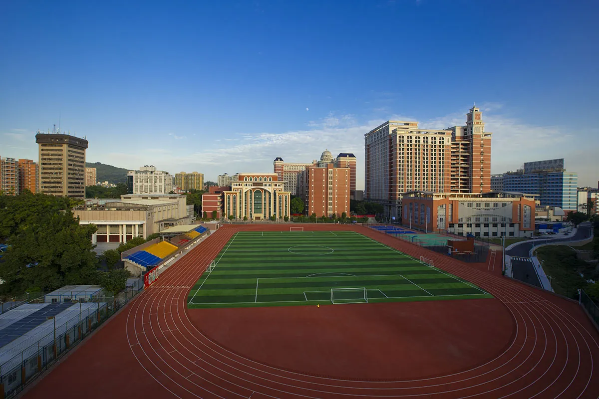 Sports field and running track at Southern Medical University