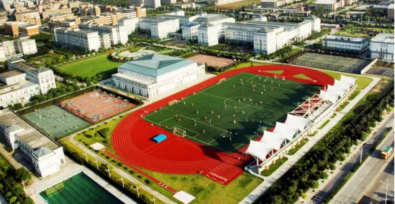Sports field and running track at Zhejiang Chinese Medical University