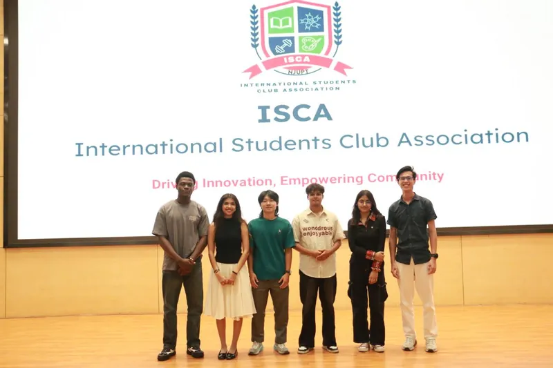 International students on the NUPT campus