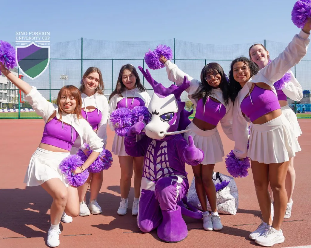 International students together on the New York University Shanghai campus