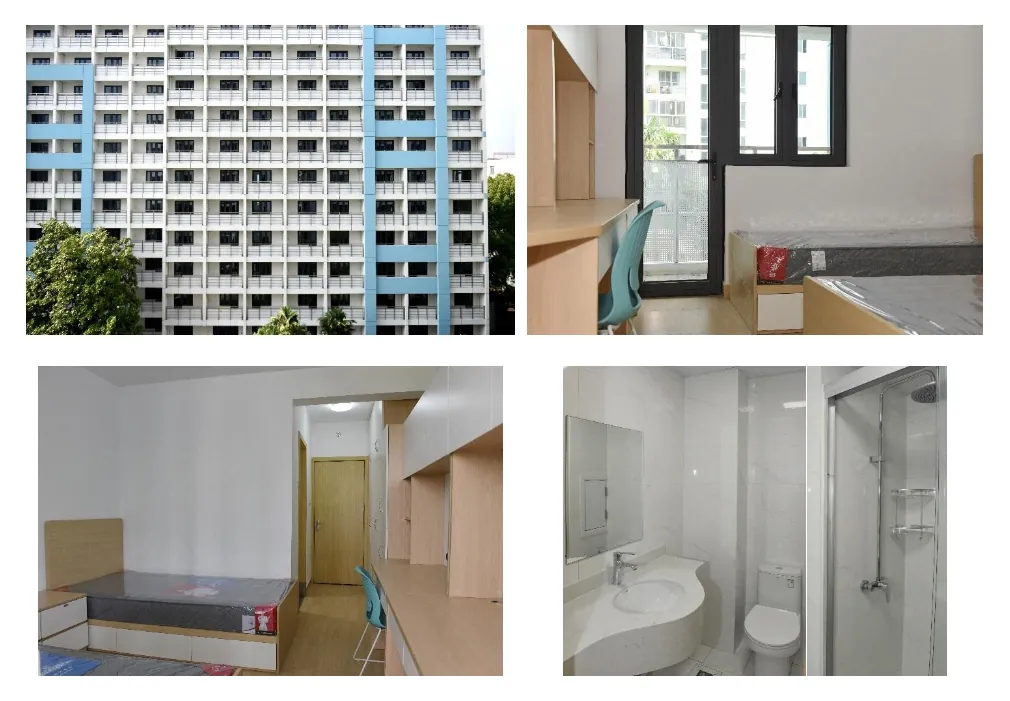 International student dormitory room at Shanghai University of Traditional Chinese Medicine
