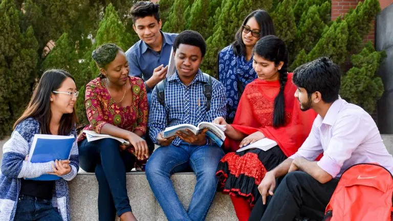 Students participating in campus life at Tianjin Medical University