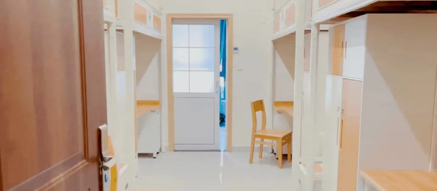 International student dormitory room at Wuhan Textile University